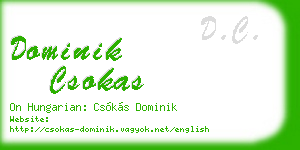 dominik csokas business card